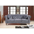 Gracewood Hollow Mantel Nailhead Chesterfield Upholstered 2-piece Living Room Set