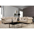 Gracewood Hollow Mantel Nailhead Chesterfield Upholstered 2-piece Living Room Set
