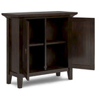 WYNDENHALL Mansfield SOLID WOOD 32 inch Wide Transitional Low Storage Cabinet - 32w x 14d x 31h