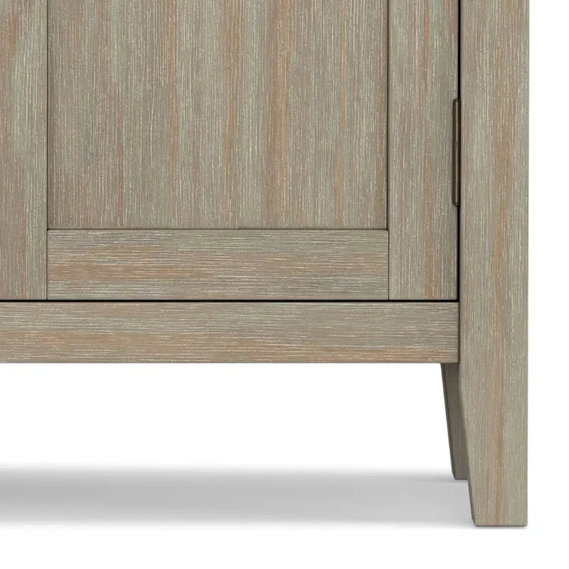 WYNDENHALL Mansfield SOLID WOOD 32 inch Wide Transitional Low Storage Cabinet - 32w x 14d x 31h
