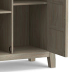 WYNDENHALL Mansfield SOLID WOOD 32 inch Wide Transitional Low Storage Cabinet - 32w x 14d x 31h