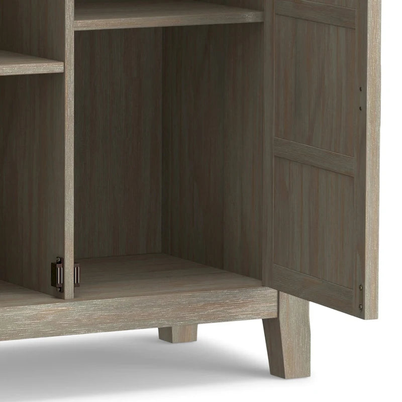 WYNDENHALL Mansfield SOLID WOOD 32 inch Wide Transitional Low Storage Cabinet - 32w x 14d x 31h