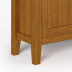 WYNDENHALL Mansfield SOLID WOOD 32 inch Wide Transitional Low Storage Cabinet - 32w x 14d x 31h