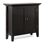 WYNDENHALL Mansfield SOLID WOOD 32 inch Wide Transitional Low Storage Cabinet - 32w x 14d x 31h