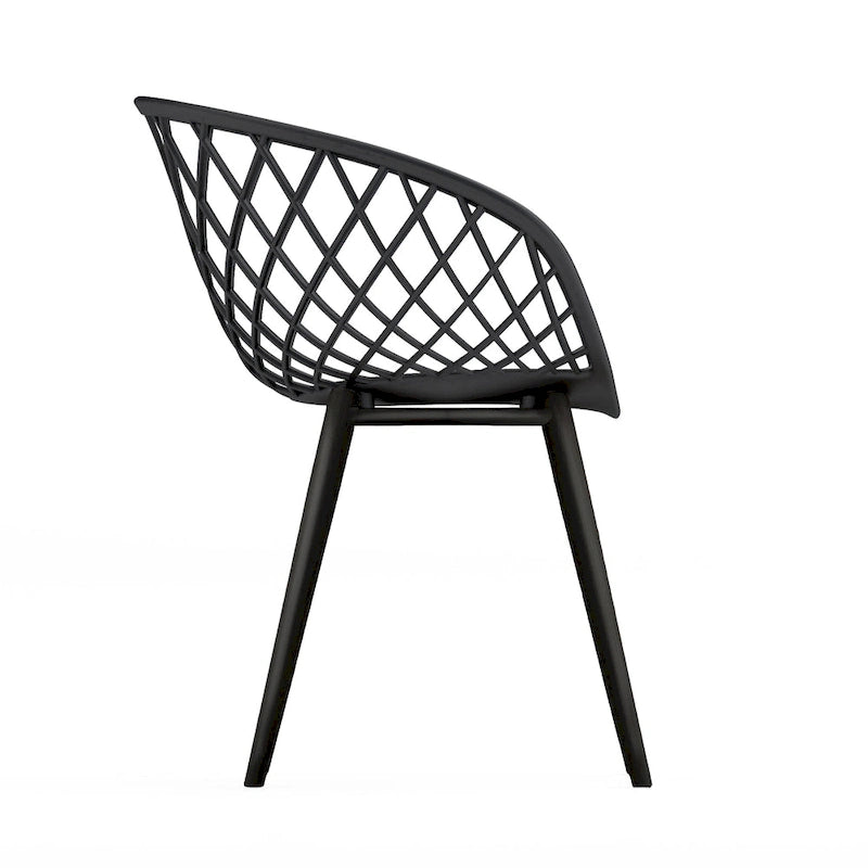 Mid-Century Dining Chairs - Metal Legs - Set of 2