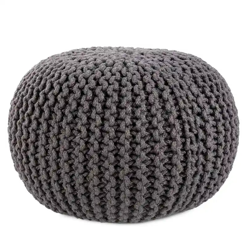 Asilah Indoor and Outdoor Round Pouf - 20X20X14
