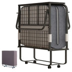 Mixoy Space Saving Fold up Bed with Mattress & Wheels