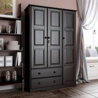 Palace Imports 100% Solid Wood Grand Wardrobe Armoire