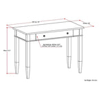 WYNDENHALL Sterling SOLID WOOD Transitional 42 inch Wide Home Office Desk