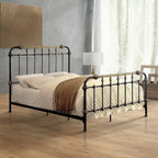  Pall Industial Black Metal Panel Bed