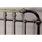 Pall Industial Black Metal Panel Bed