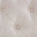 Brev Rustic Beige Tufted Fabric Sleigh Bed