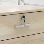 Reception Desk Wood Front Counter Table w/ Lockable Storage by Timechee