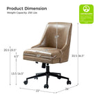 Sonia Modern Faux Leather Task Chair with Height-adjustable by HULALA HOME
