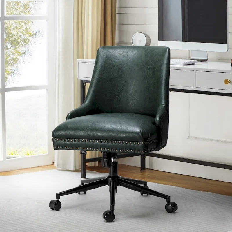 Sonia Modern Faux Leather Task Chair with Height-adjustable by HULALA HOME