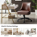 Sonia Modern Faux Leather Task Chair with Height-adjustable by HULALA HOME