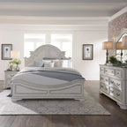 Magnolia Manor Panel Bed, Dresser and Mirror, and Nightstand Set