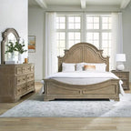 Magnolia Manor Panel Bed, Dresser and Mirror, and Nightstand Set