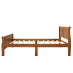 Wooden Slat Support Wood Platform Bed with Headboard