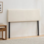 Upholstered Pillow Headboard - Adjustable Height - Navy/Ivory - Twin to King