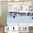 Timechee 31.5 Wide Makeup Vanity Set with Stool and Mirror