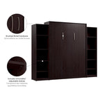 Claremont Queen Murphy Bed with Closet Organizers (105W) by