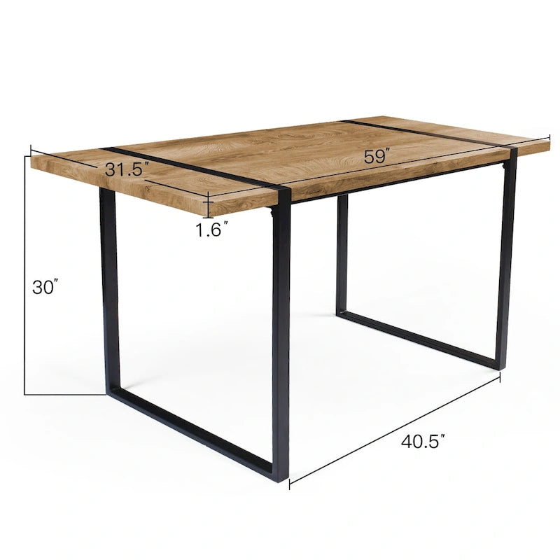 Modern Rectangle Office Writing Desk Wood Computer Desk
