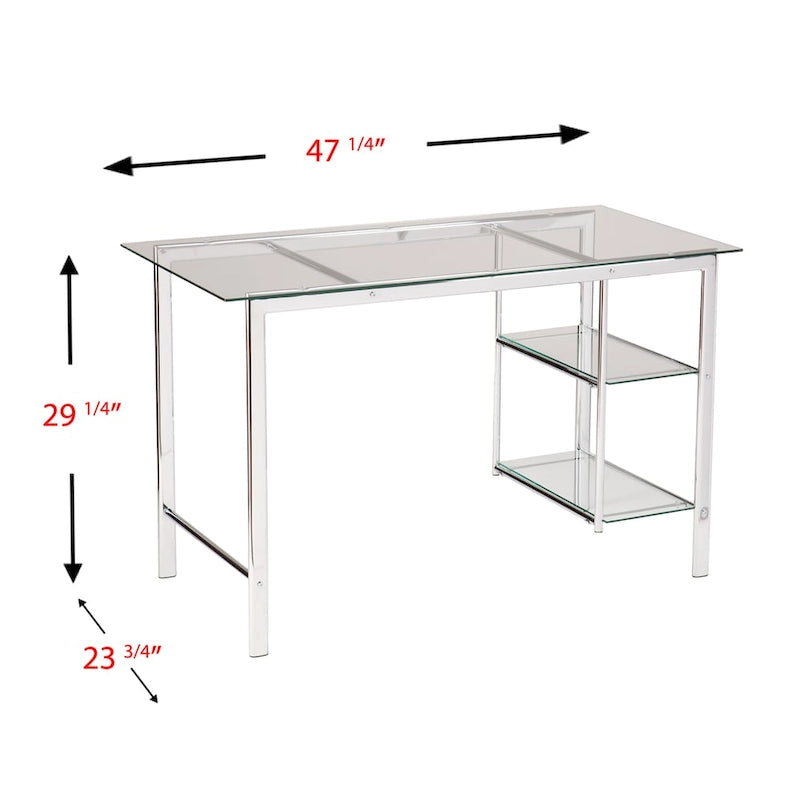 Liberty Chrome/ Glass Desk
