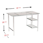 Liberty Chrome/ Glass Desk