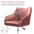Corvus Braff Velvet Upholstered Adjustable Ergonomic Office Chair