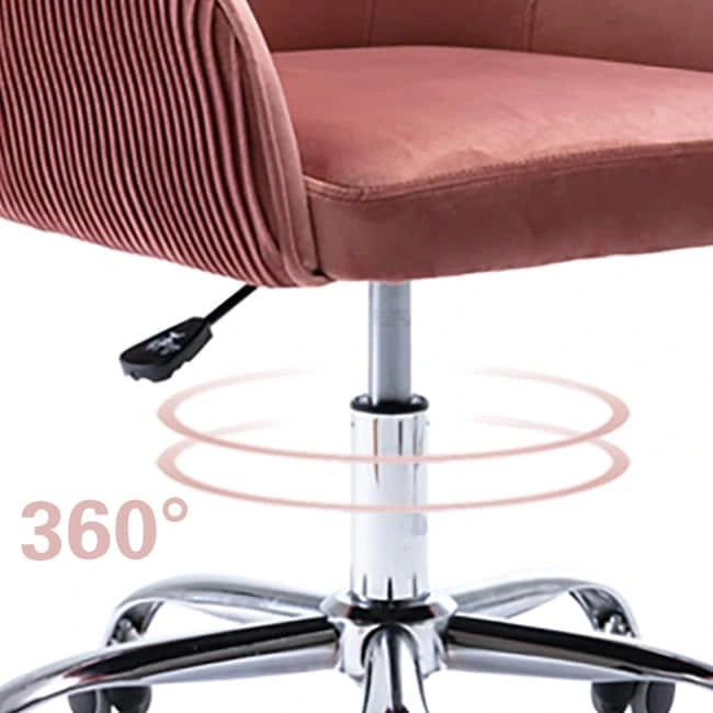 Corvus Braff Velvet Upholstered Adjustable Ergonomic Office Chair
