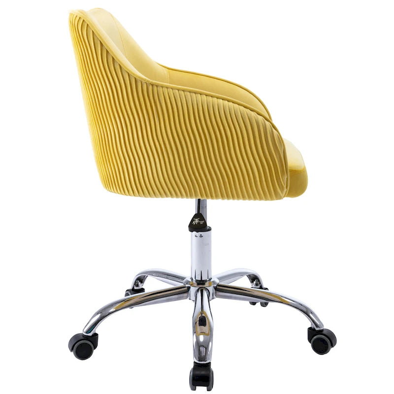 Corvus Braff Velvet Upholstered Adjustable Ergonomic Office Chair