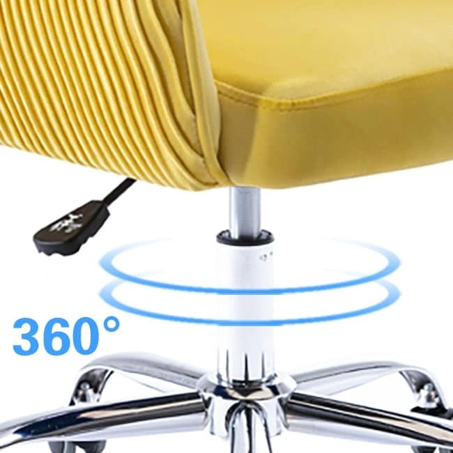 Corvus Braff Velvet Upholstered Adjustable Ergonomic Office Chair