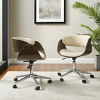 Corvus Mid-century Wood and Metal Adjustable Office Chair