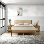  Vichy 3-Piece Bedroom Set, Platform Bed with Two Nightstands, Queen