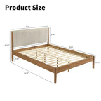 Vichy 3-Piece Bedroom Set, Platform Bed with Two Nightstands, Queen