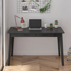 47.2W Classic Home Office Desk, Writing Desk With Drawers