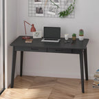 47.2W Classic Home Office Desk, Writing Desk With Drawers