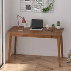47.2W Classic Home Office Desk, Writing Desk With Drawers