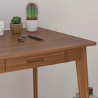 47.2W Classic Home Office Desk, Writing Desk With Drawers