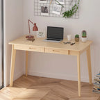 47.2W Classic Home Office Desk, Writing Desk With Drawers