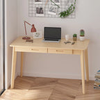 47.2W Classic Home Office Desk, Writing Desk With Drawers