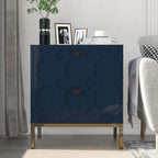Clihome Wooden 2-Drawer Storage Nightstand