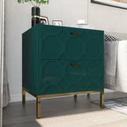Clihome Wooden 2-Drawer Storage Nightstand