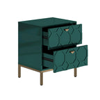 Clihome Wooden 2-Drawer Storage Nightstand