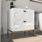Clihome Wooden 2-Drawer Storage Nightstand