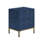 Clihome Wooden 2-Drawer Storage Nightstand