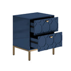 Clihome Wooden 2-Drawer Storage Nightstand