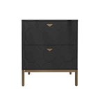 Clihome Wooden 2-Drawer Storage Nightstand
