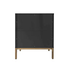Clihome Wooden 2-Drawer Storage Nightstand
